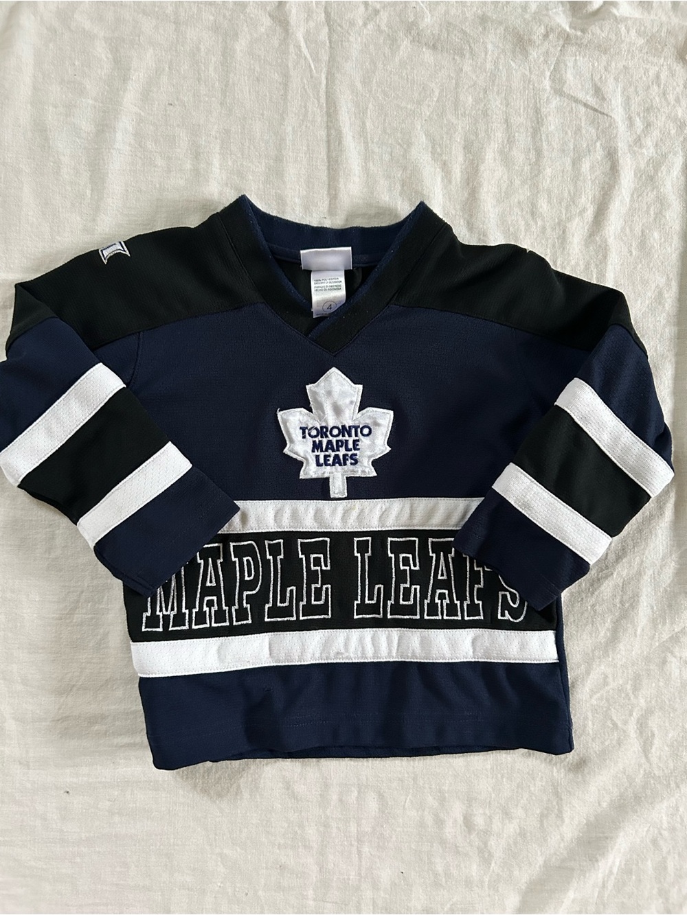 NHL Toronto Maple Leafs Navy Black White Kids Jersey